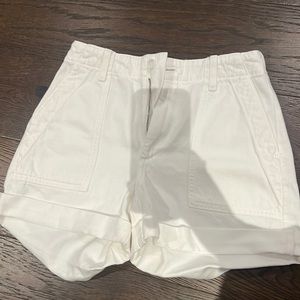 Reformation jean white jean cargo shorts. Size  25.